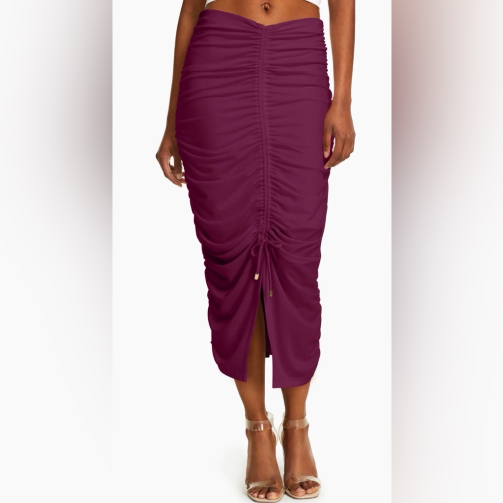 Inc International Concepts Fuchsia Ruched Pencil Skirt